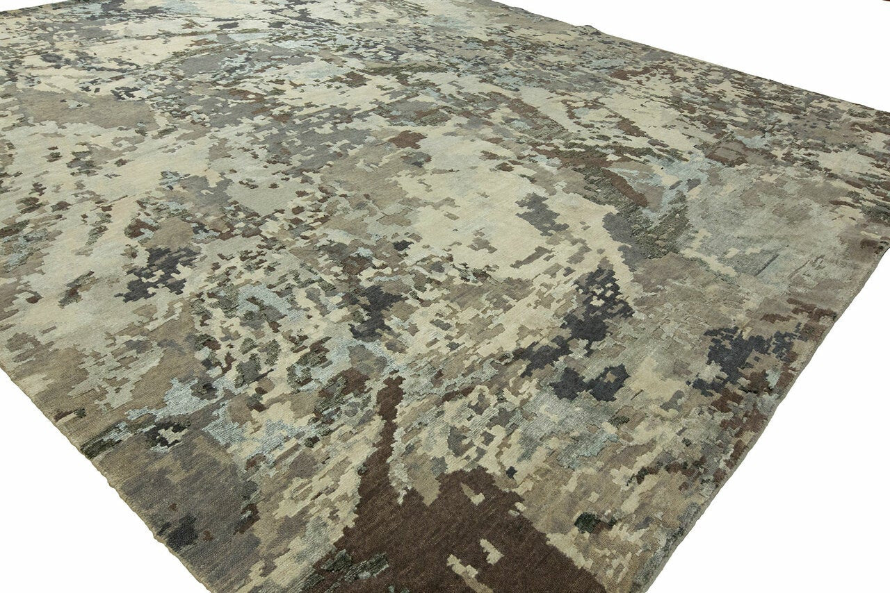 3' x 5' Modern Hand-Knotted Silk rug, Rug #EQ5781