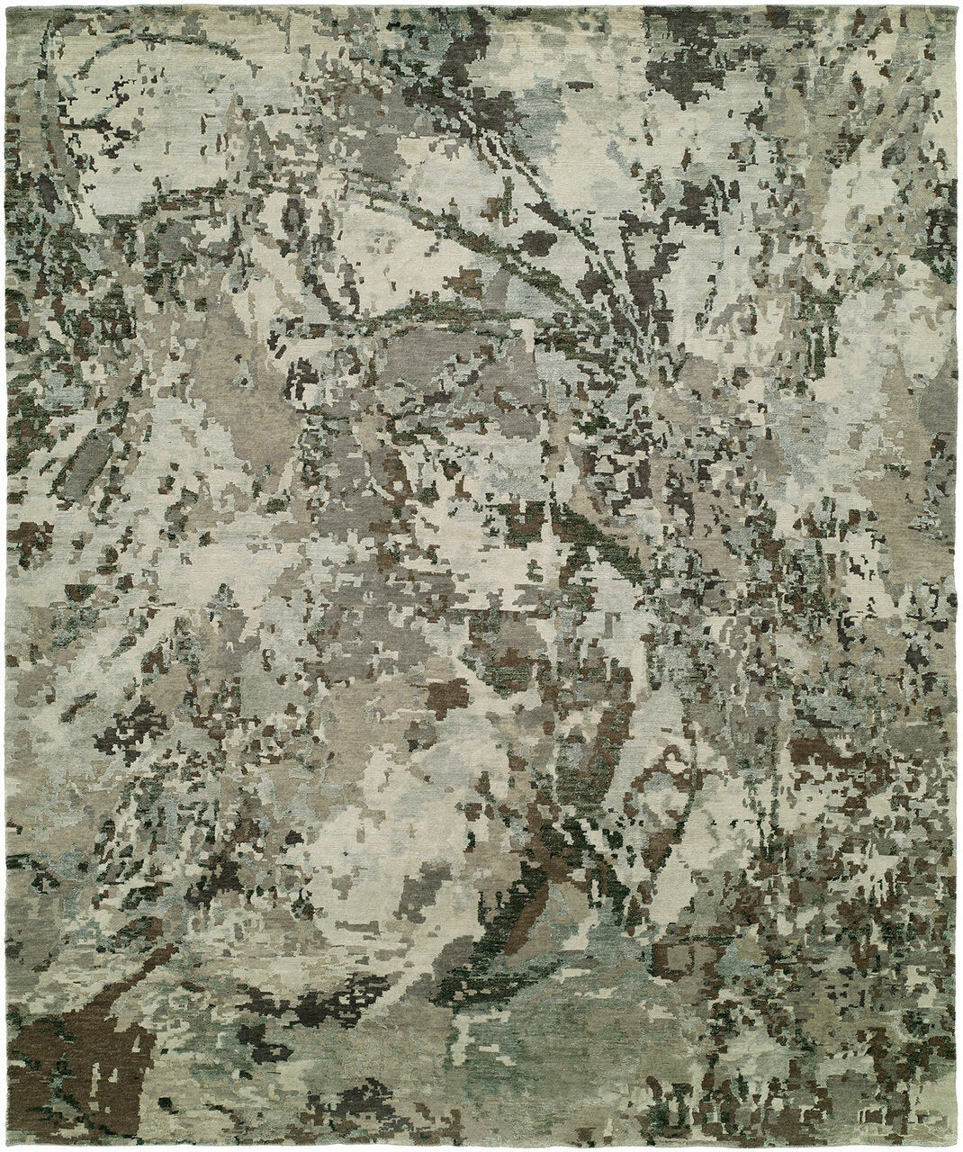 2' x 3' Modern Hand-Knotted Silk rug, Rug #EQ5781