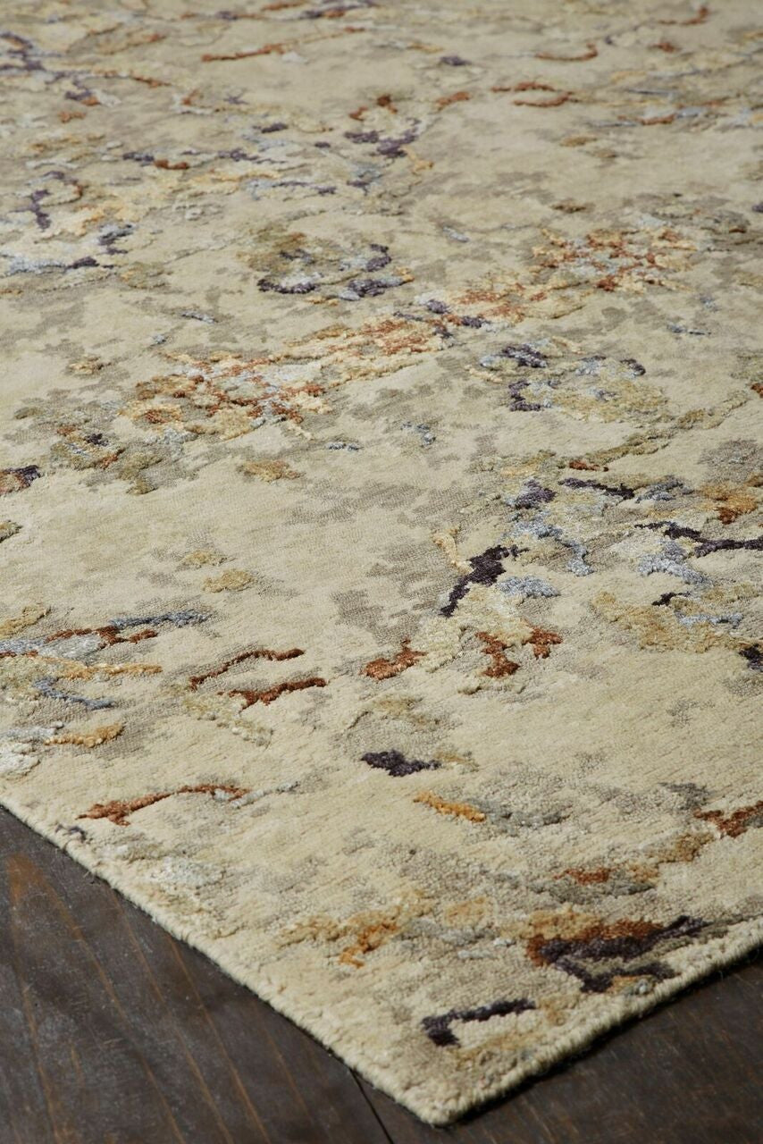 4' x 6' Modern Hand-Knotted Silk rug, Rug #EQ5801
