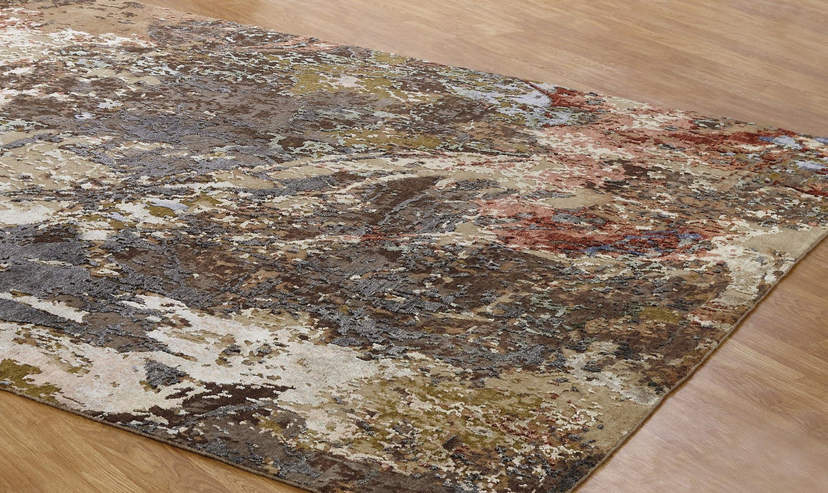 4' x 6' Modern Hand-Knotted Silk rug, Rug #EQ5821