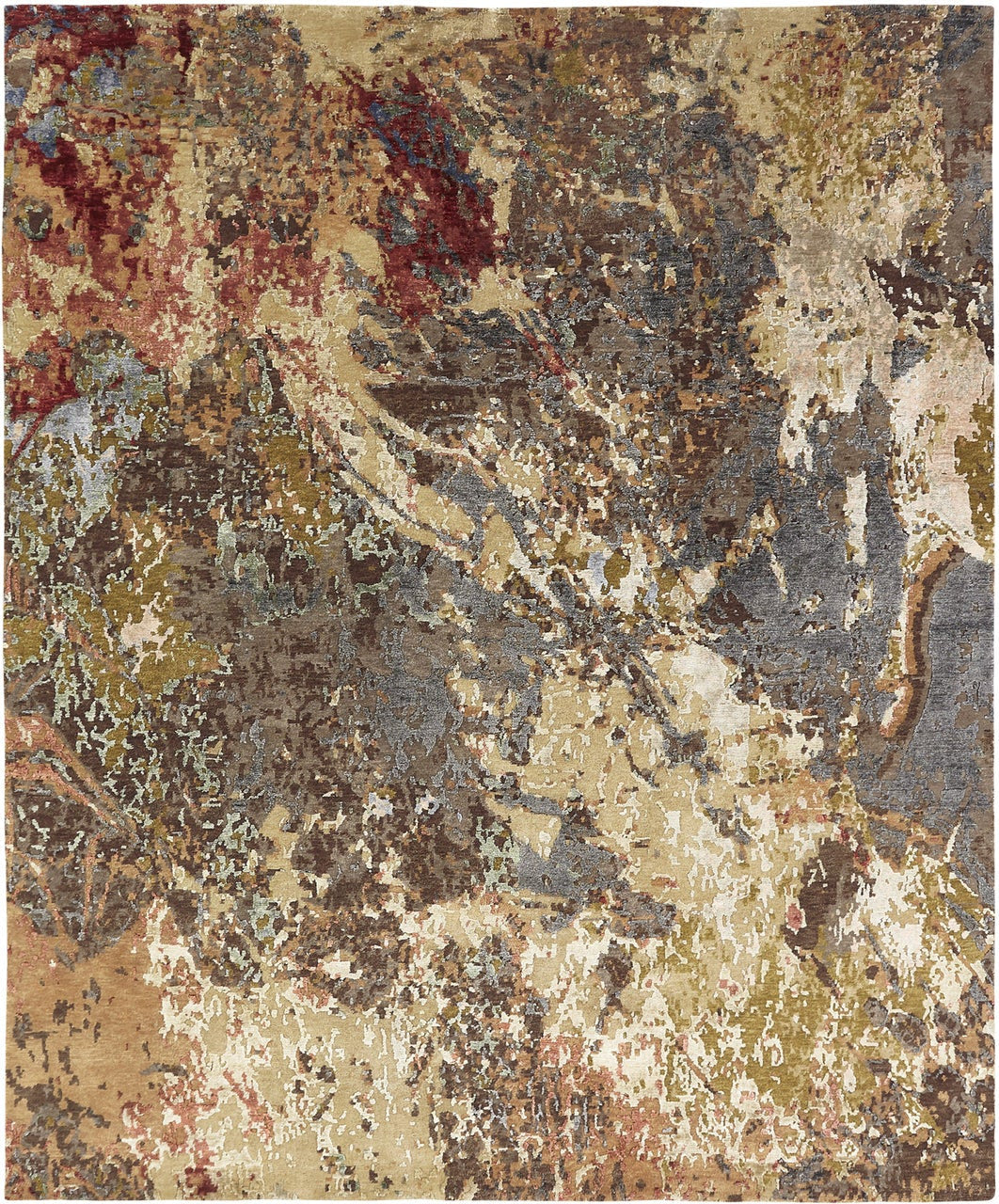 2' x 3' Modern Hand-Knotted Silk rug, Rug #EQ5821