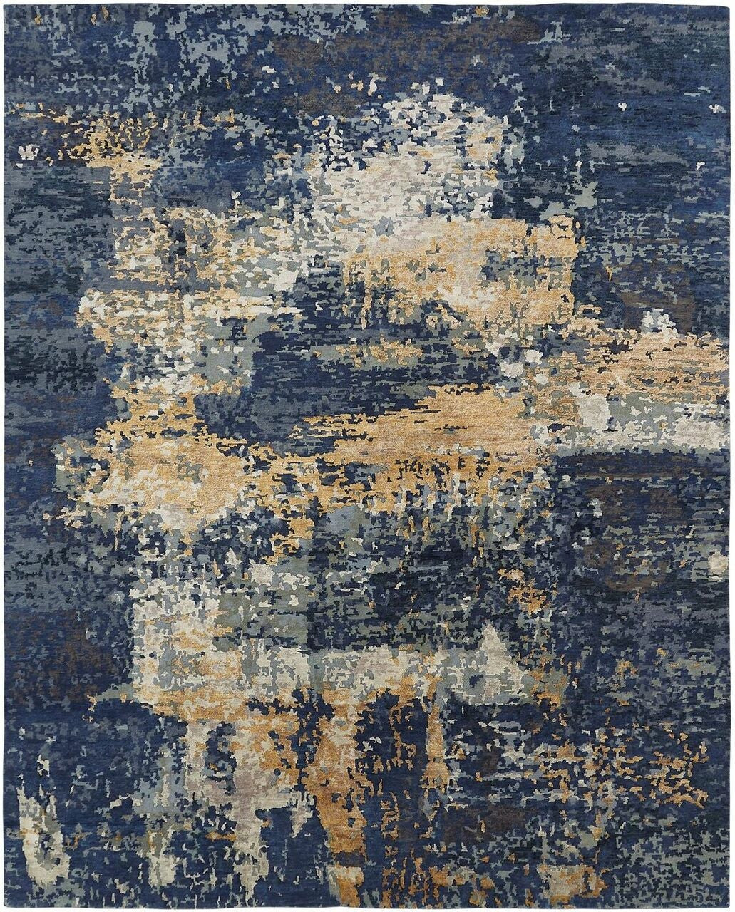 2' x 3' Modern Hand-Knotted Silk rug, Rug #EQ5831