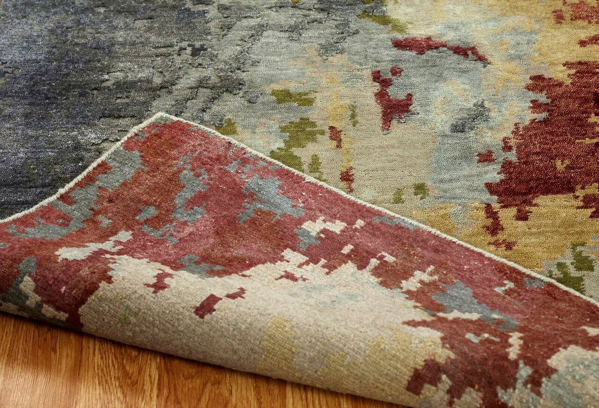 4' x 6' Modern Hand-Knotted Silk rug, Rug #EQ5841
