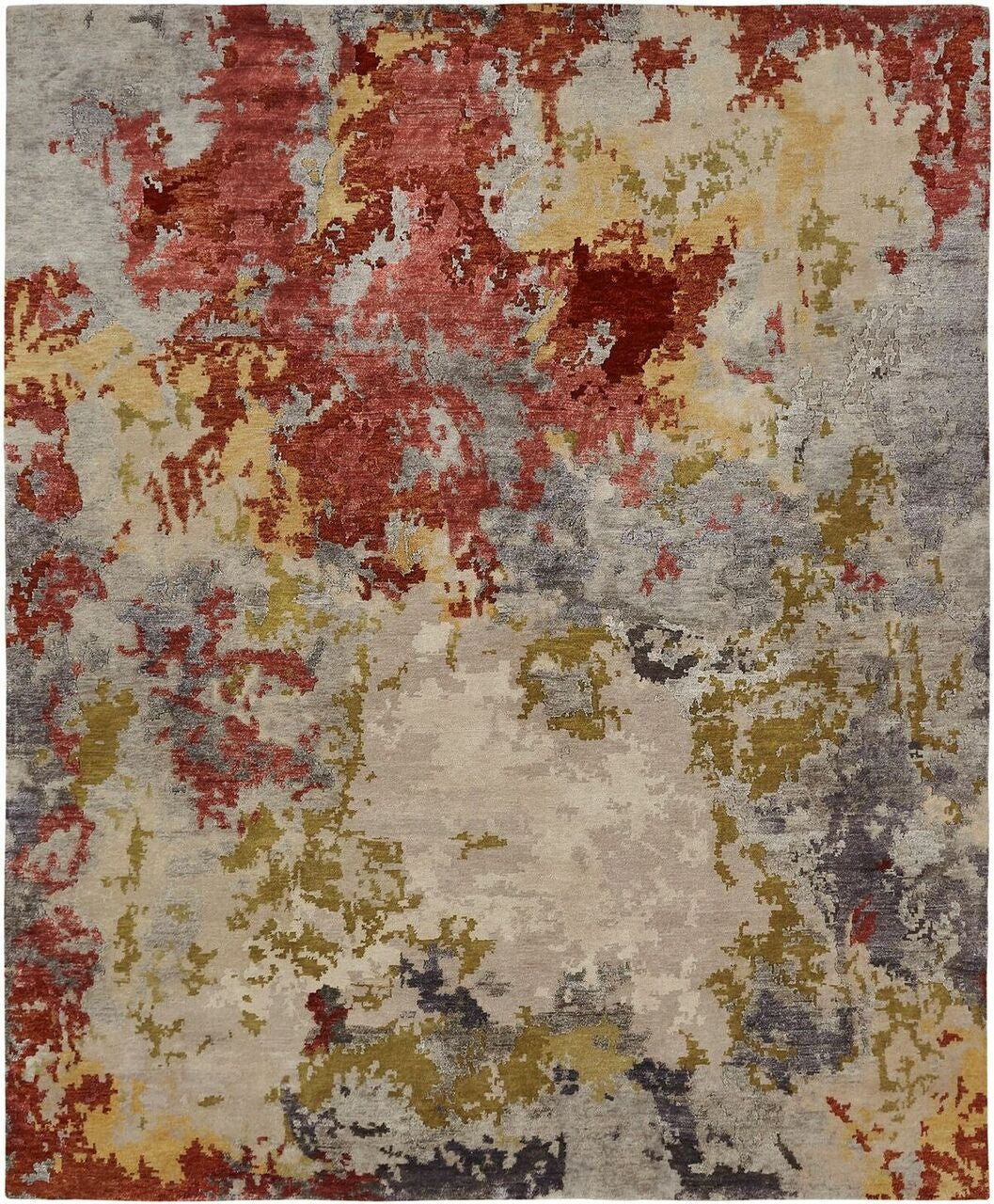 2' x 3' Modern Hand-Knotted Silk rug, Rug #EQ5841