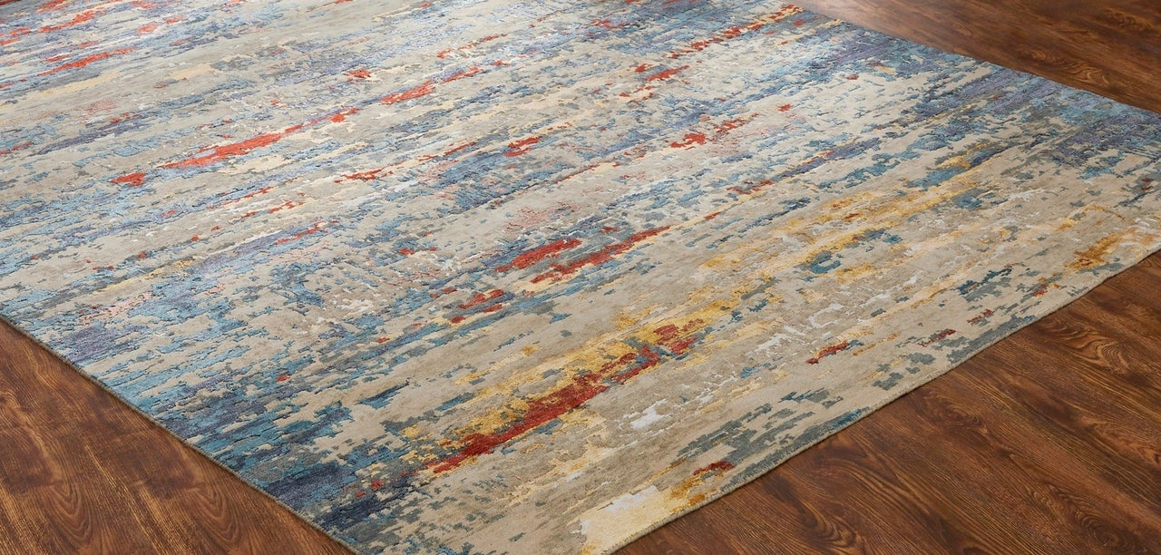 3' x 5' Modern Hand-Knotted Silk rug, Rug #EQ5871