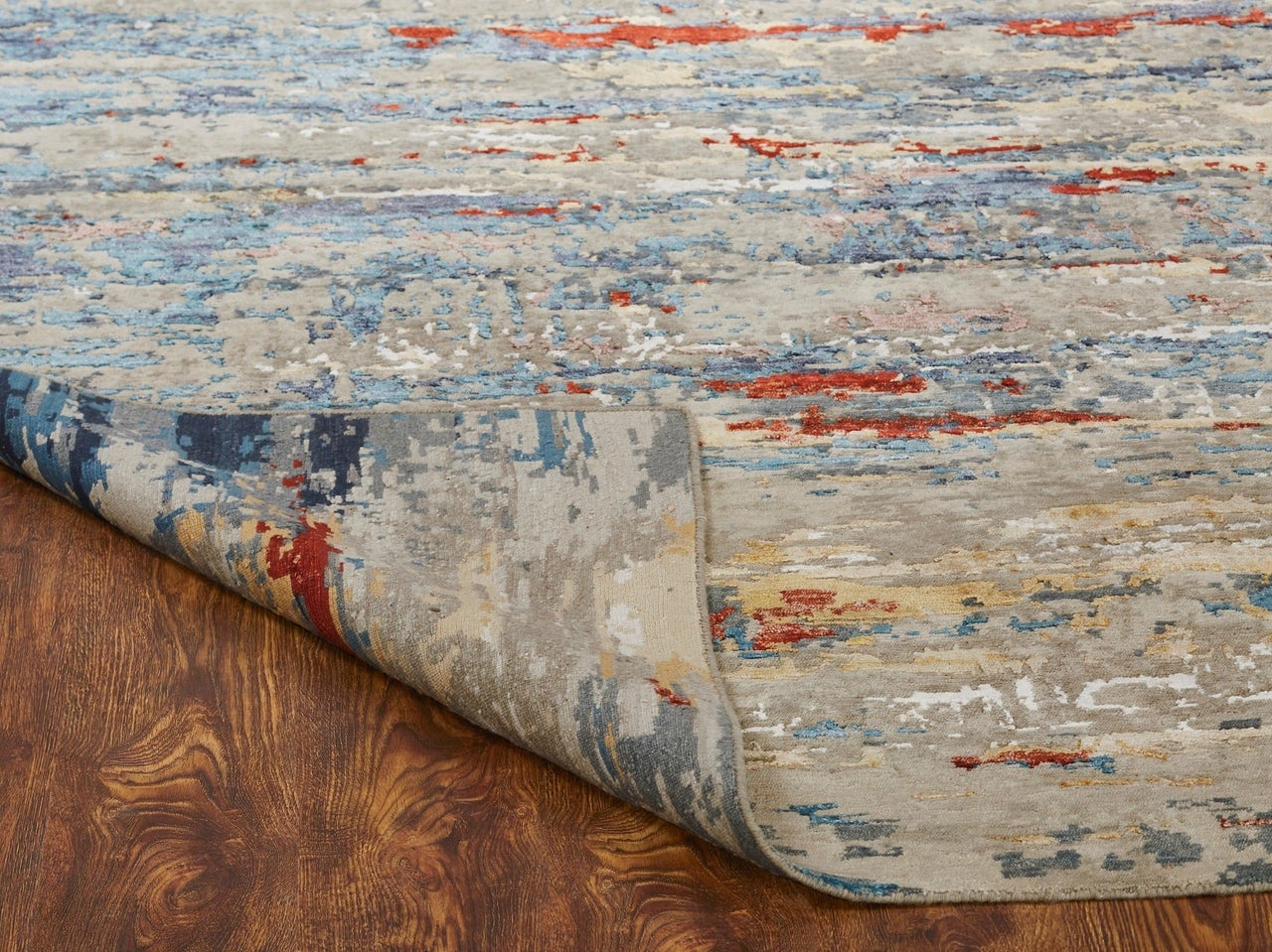 4' x 6' Modern Hand-Knotted Silk rug, Rug #EQ5871