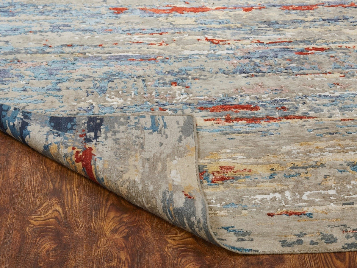4' x 6' Modern Hand-Knotted Silk rug, Rug #EQ5871