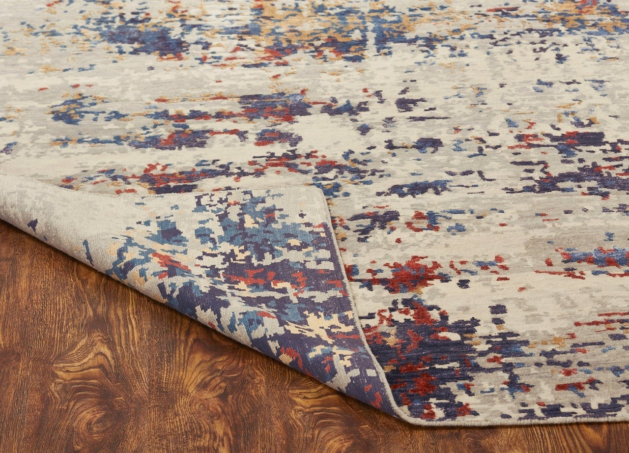 4' x 6' Modern Hand-Knotted Silk rug, Rug #EQ5881