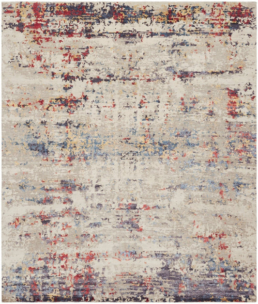 2' x 3' Modern Hand-Knotted Silk rug, Rug #EQ5881