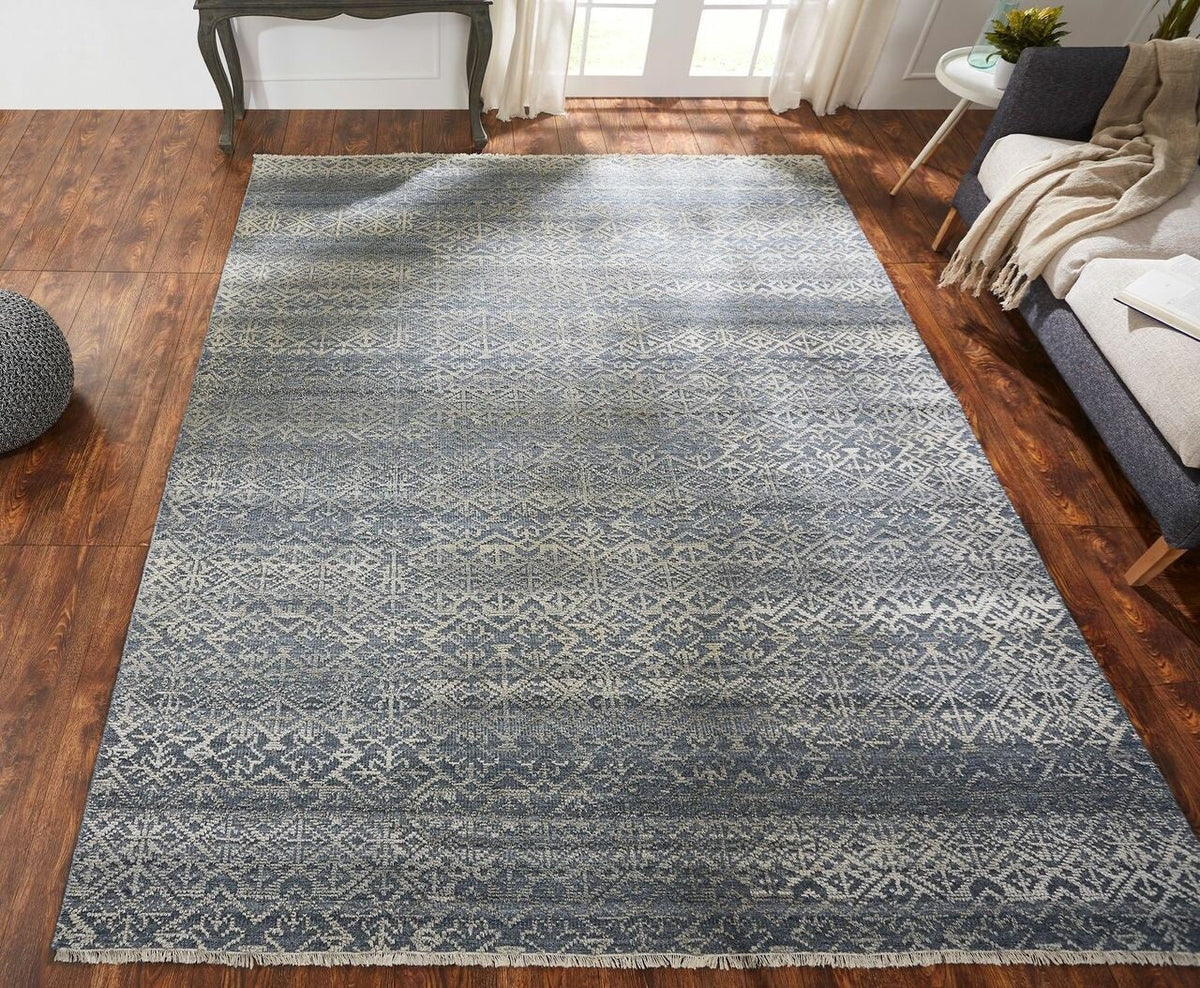 8' x 10' Transitional Hand-Knotted Wool rug, Rug #HV1351