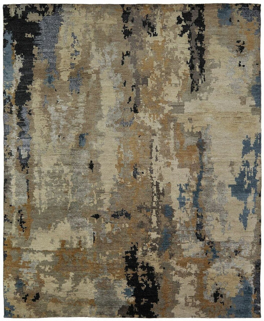 2' x 3' Modern Hand-Knotted Silk rug, Rug #HW9501
