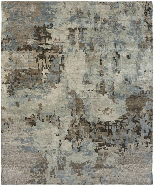 2' x 3' Modern Hand-Knotted Silk rug, Rug #HW9511