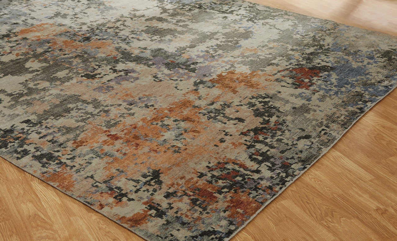 3' x 5' Modern Hand-Knotted Silk rug, Rug #HW9521