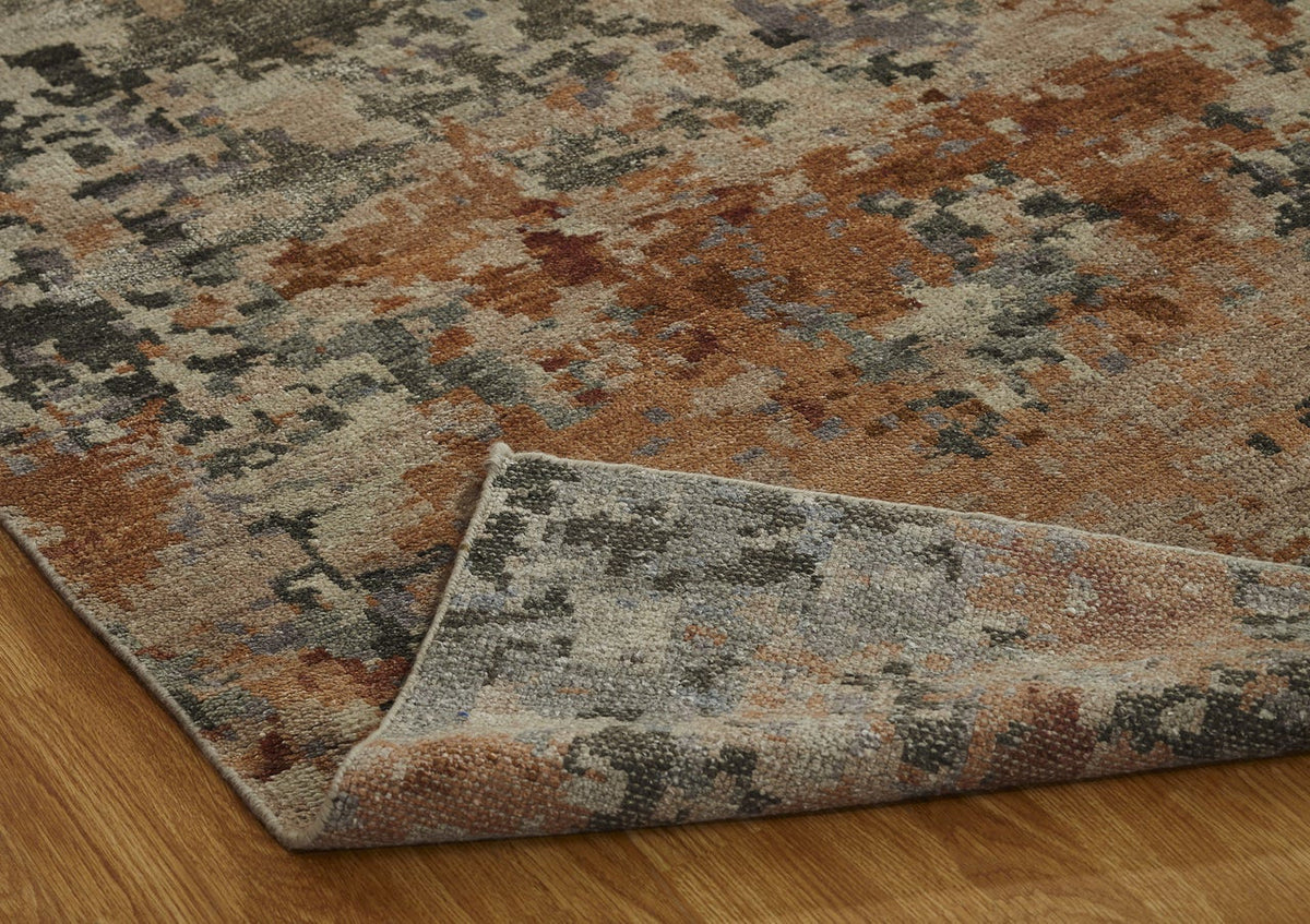 6' x 9' Modern Hand-Knotted Silk rug, Rug #HW9521