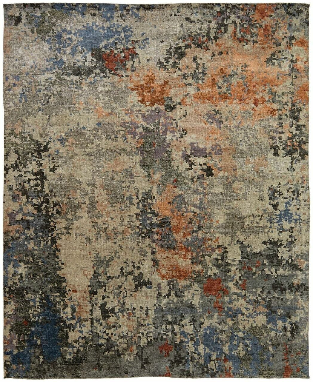 2' x 3' Modern Hand-Knotted Silk rug, Rug #HW9521