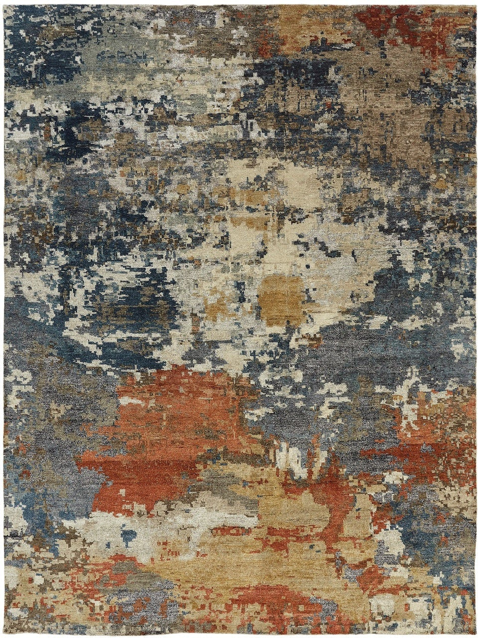 2' x 3' Modern Hand-Knotted Silk rug, Rug #HW9531