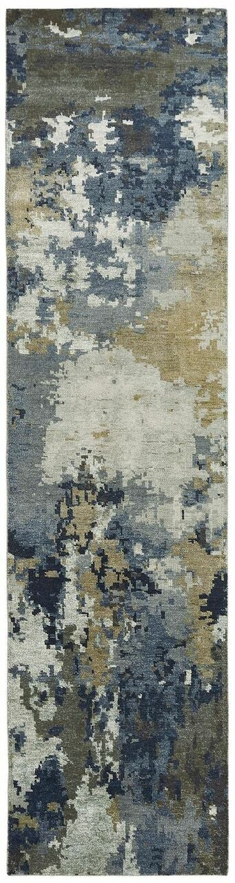 6' x 9' Modern Hand-Knotted Silk rug, Rug #HW9541