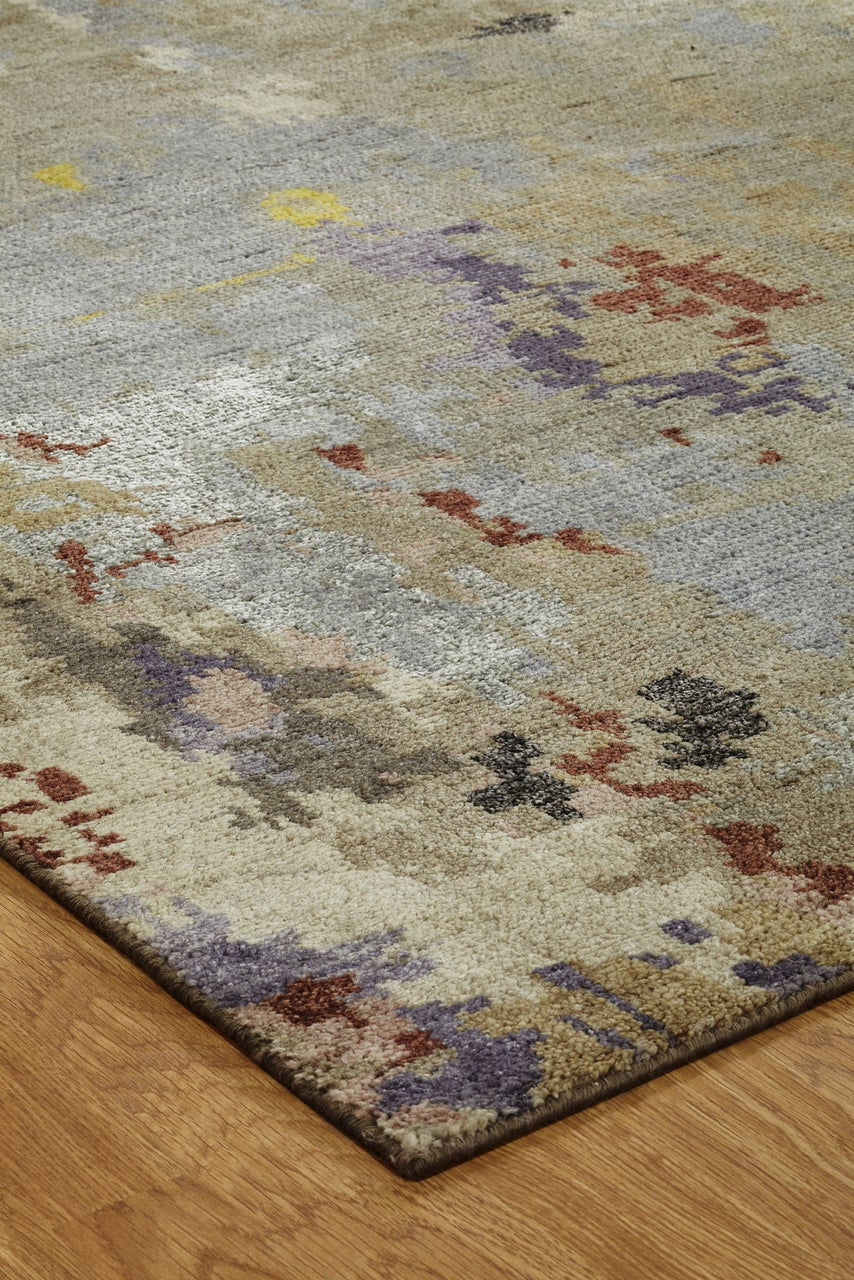 4' x 6' Modern Hand-Knotted Silk rug, Rug #HW9551