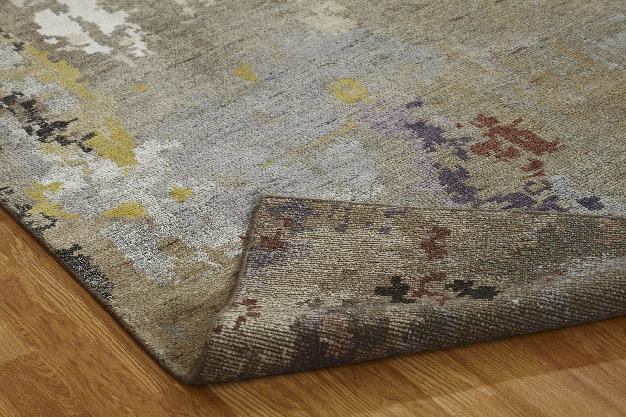 6' x 9' Modern Hand-Knotted Silk rug, Rug #HW9551