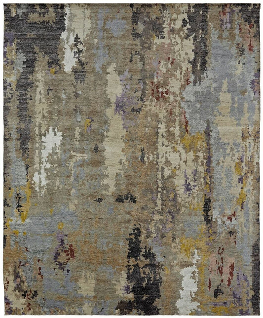 2' x 3' Modern Hand-Knotted Silk rug, Rug #HW9551