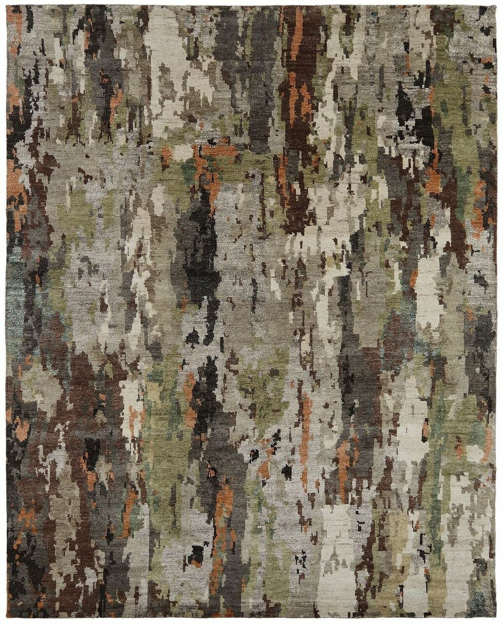 2' x 3' Modern Hand-Knotted Silk rug, Rug #HW9561