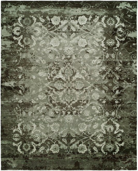 2' x 3' Transitional Hand-Knotted Silk rug, Rug #HZ4301
