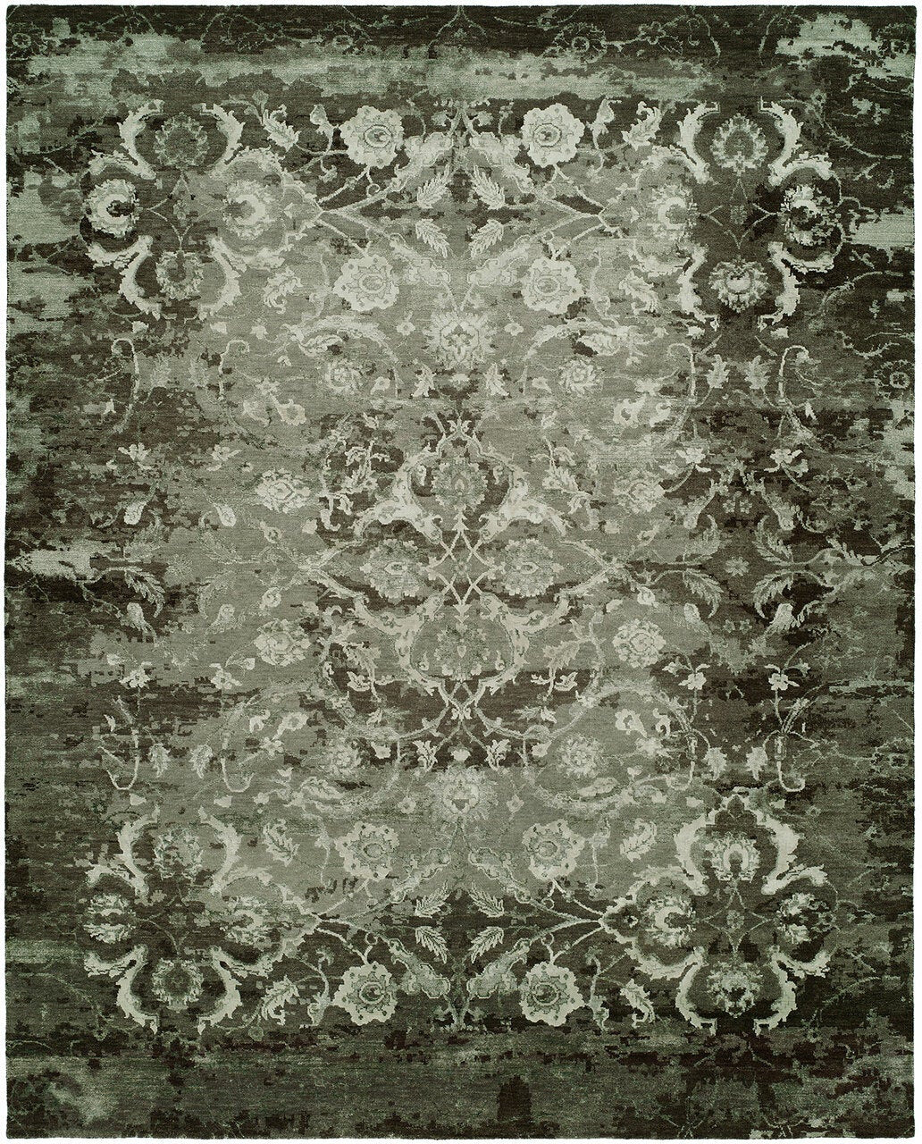 2' x 3' Transitional Hand-Knotted Silk rug, Rug #HZ4301