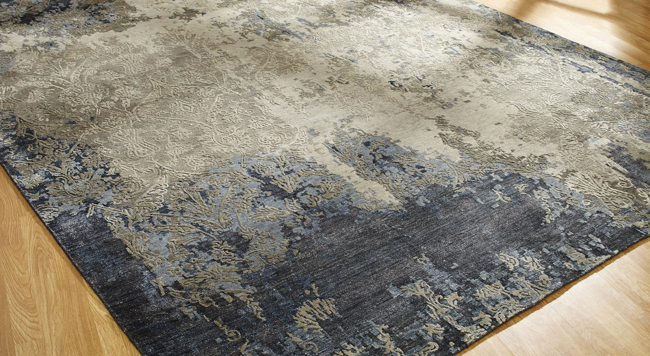 3' x 5' Transitional Hand-Knotted Silk rug, Rug #HZ4321