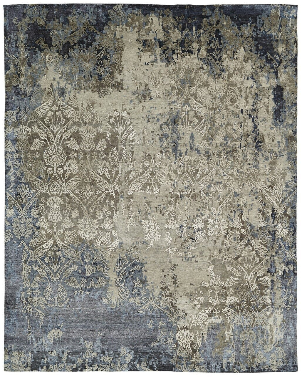 2' x 3' Transitional Hand-Knotted Silk rug, Rug #HZ4321