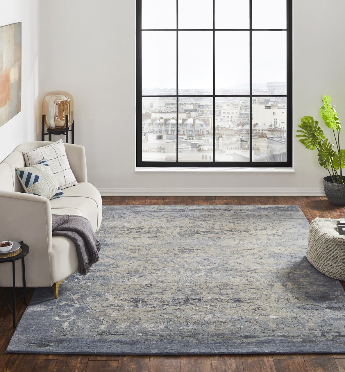 8' x 10' Transitional Hand-Knotted Silk rug, Rug #HZ4330