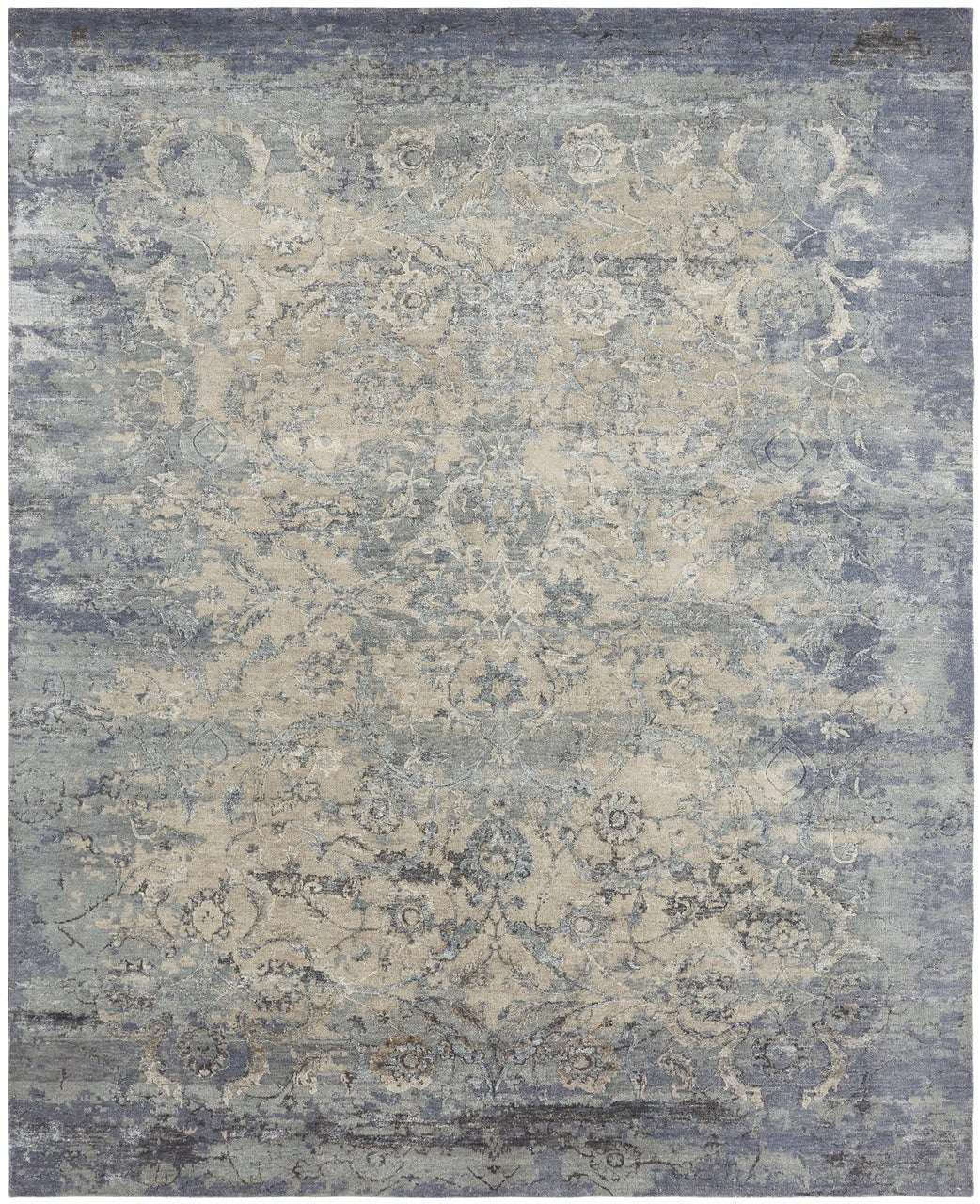 2' x 3' Transitional Hand-Knotted Silk rug, Rug #HZ4330