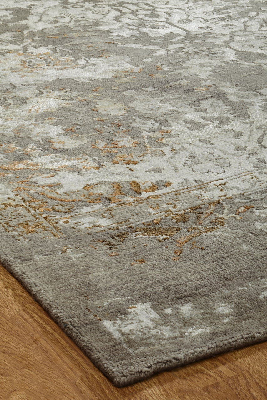 6' x 9' Transitional Hand-Knotted Silk rug, Rug #HZ4341