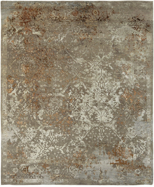 2' x 3' Transitional Hand-Knotted Silk rug, Rug #HZ4341