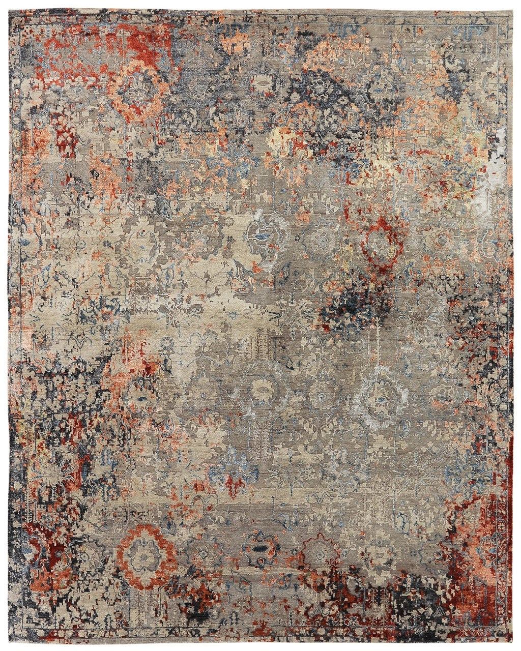 2' x 3' Transitional Hand-Knotted Silk rug, Rug #HZ4351