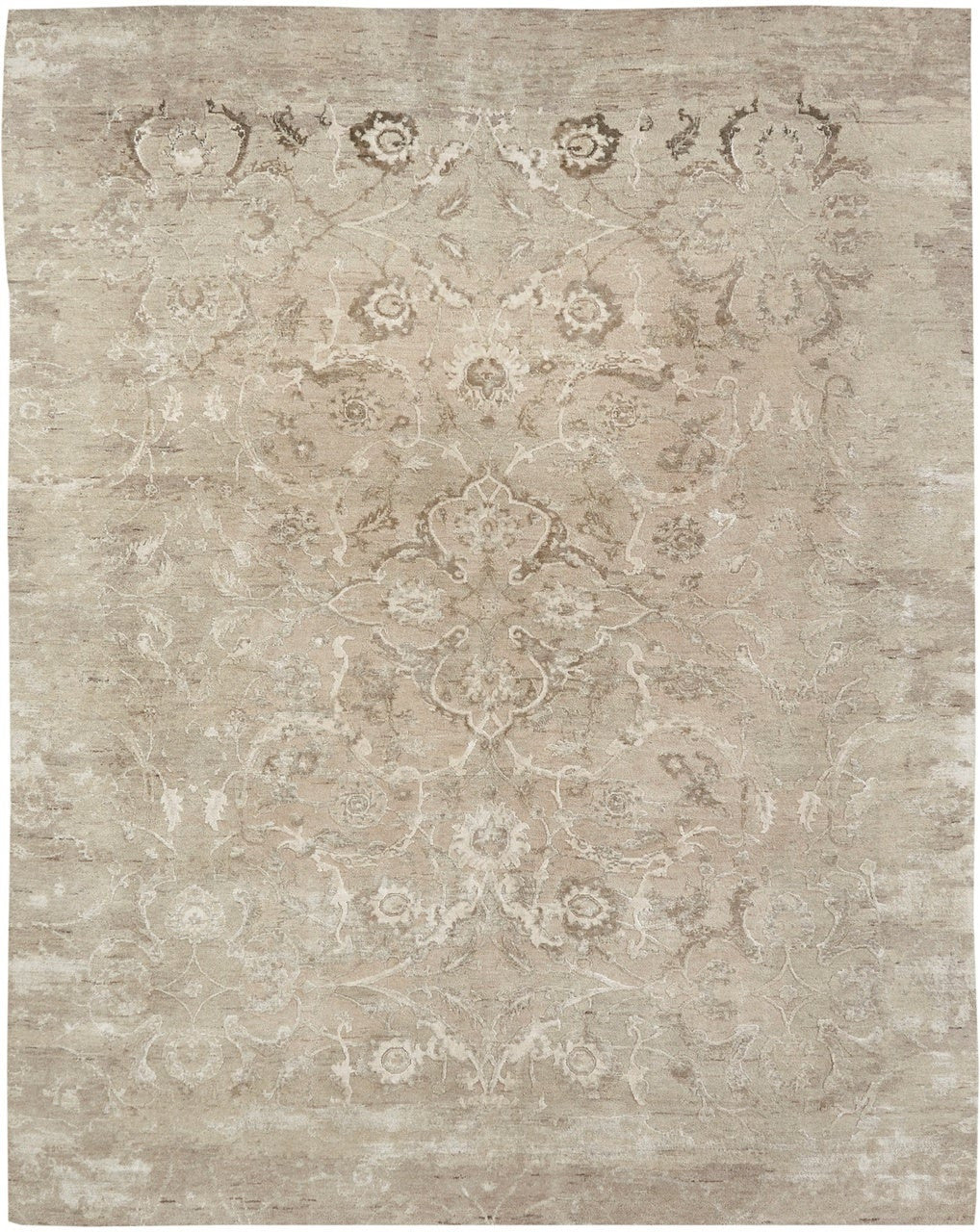 2' x 3' Transitional Hand-Knotted Silk rug, Rug #HZ4361