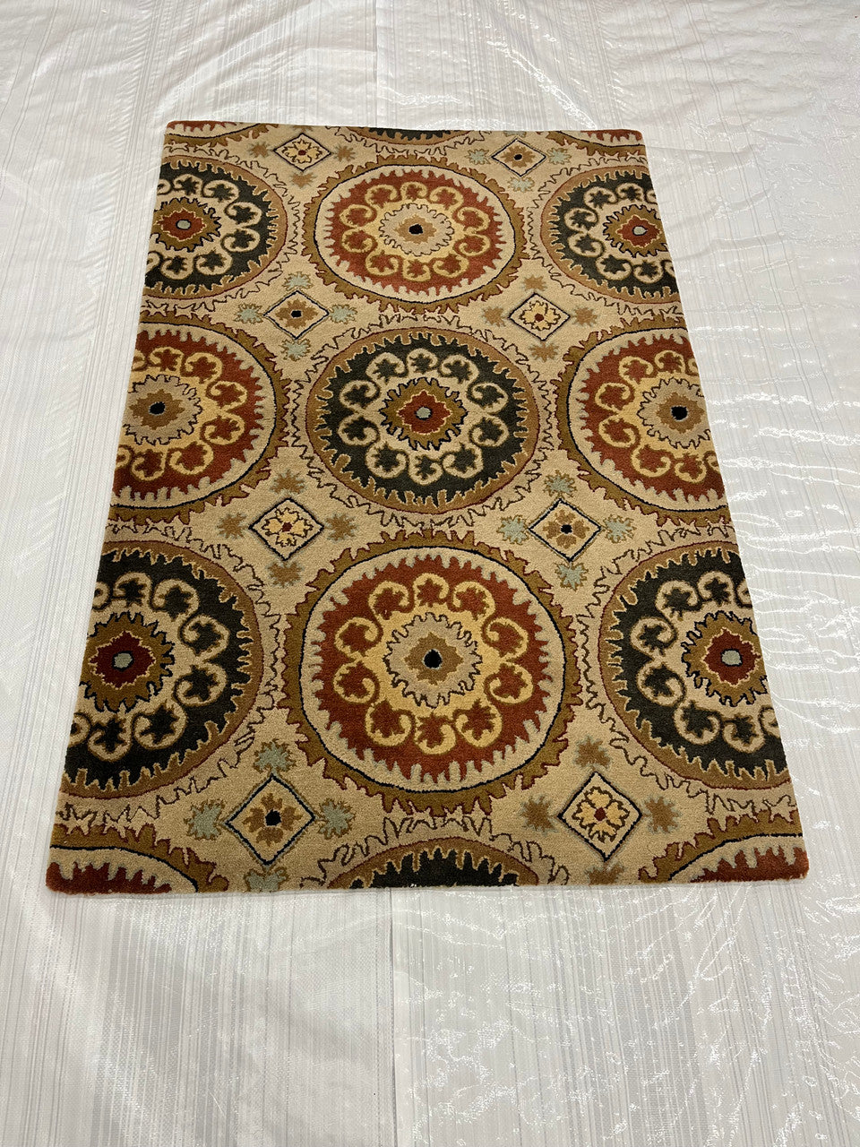4x6 Transitional Hand-Knotted Wool rug, Rug #EB-22