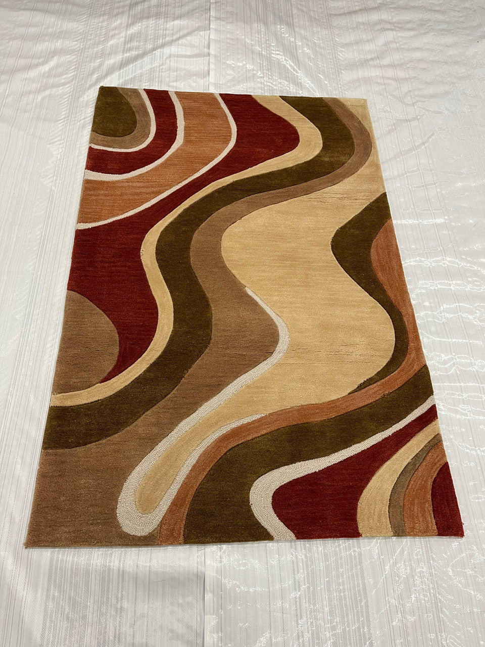 3x5 Modern Hand-Knotted Wool rug, Rug #EB-33