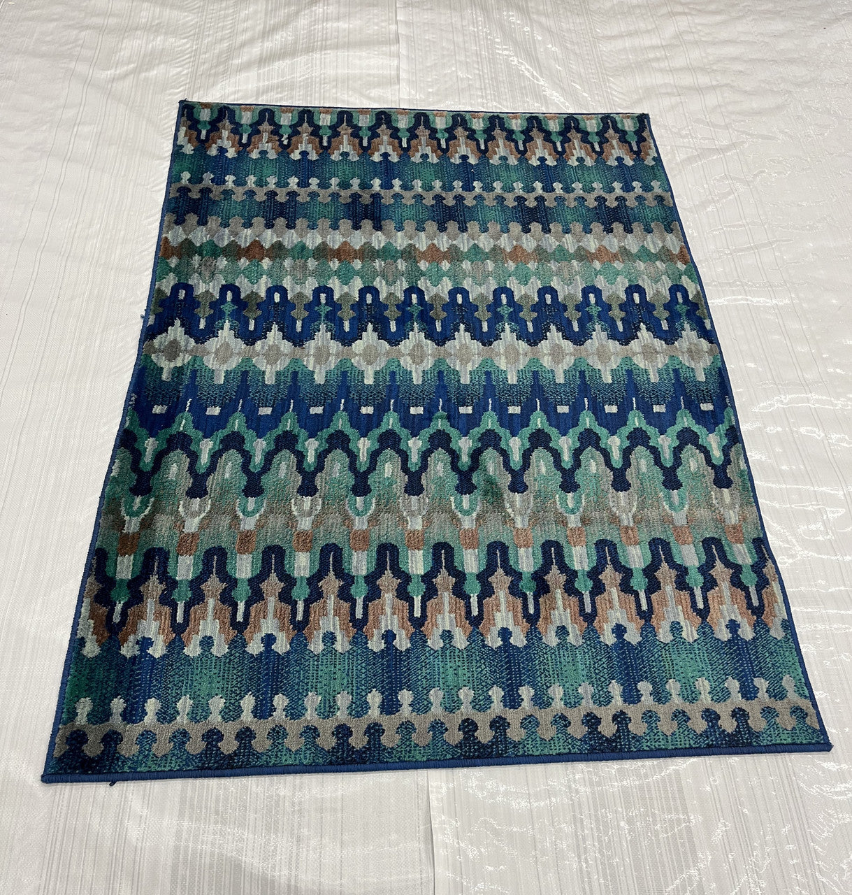 3x5 Ikat Hand-Knotted Wool rug, Rug #EB-40