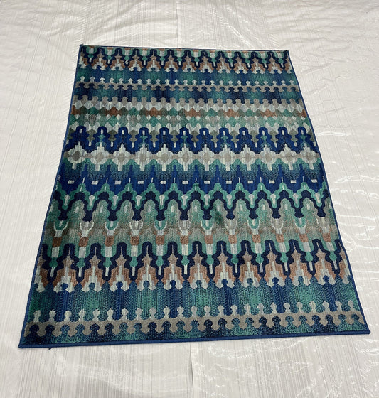3x5 Ikat Hand-Knotted Wool rug, Rug #EB-40