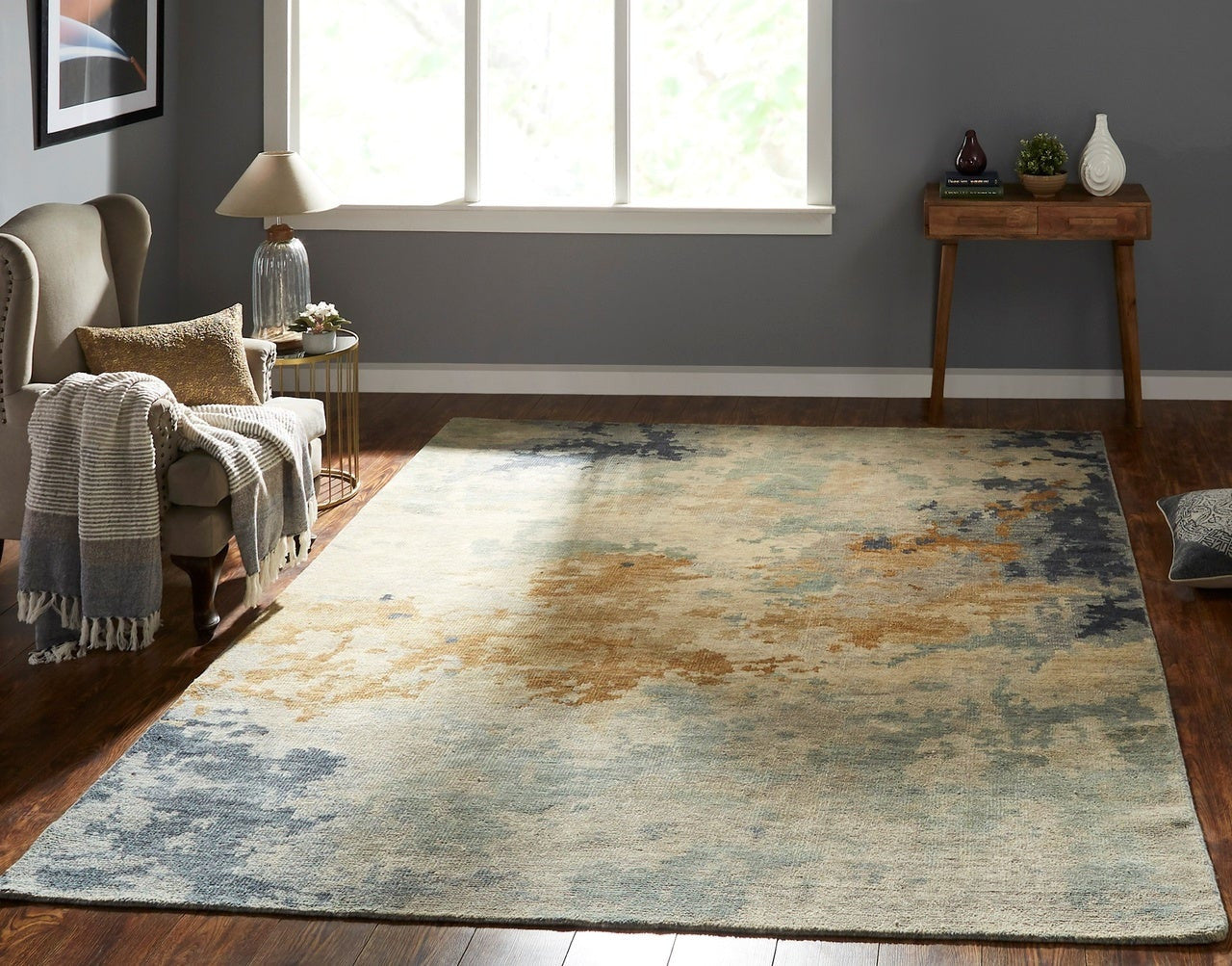 6' x 9' Modern Hand-Knotted Wool rug, Rug #IT2511