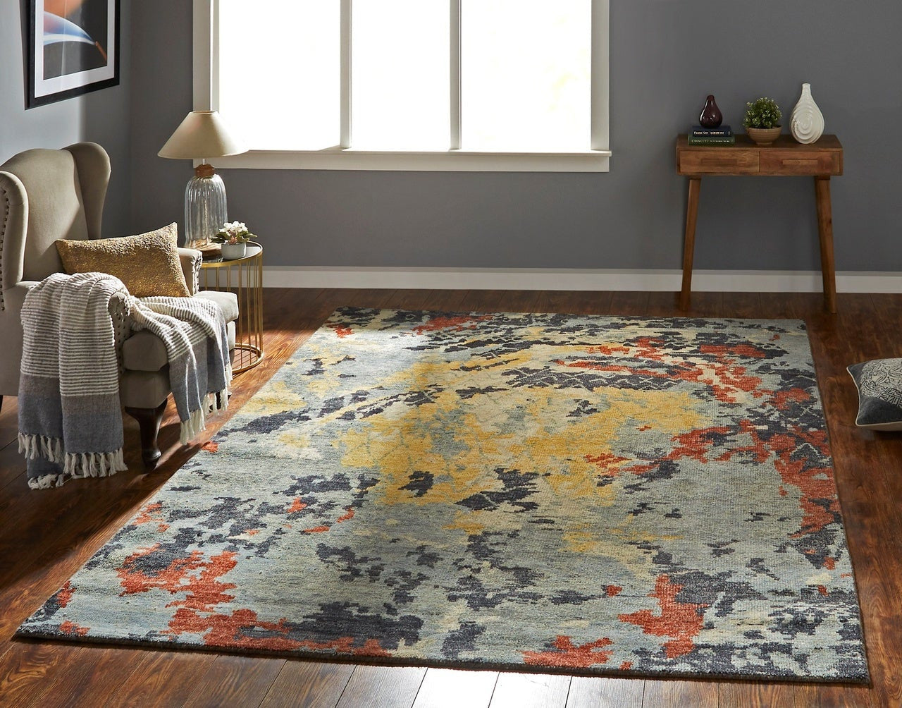 4' x 6' Modern Hand-Knotted Wool rug, Rug #IT2521