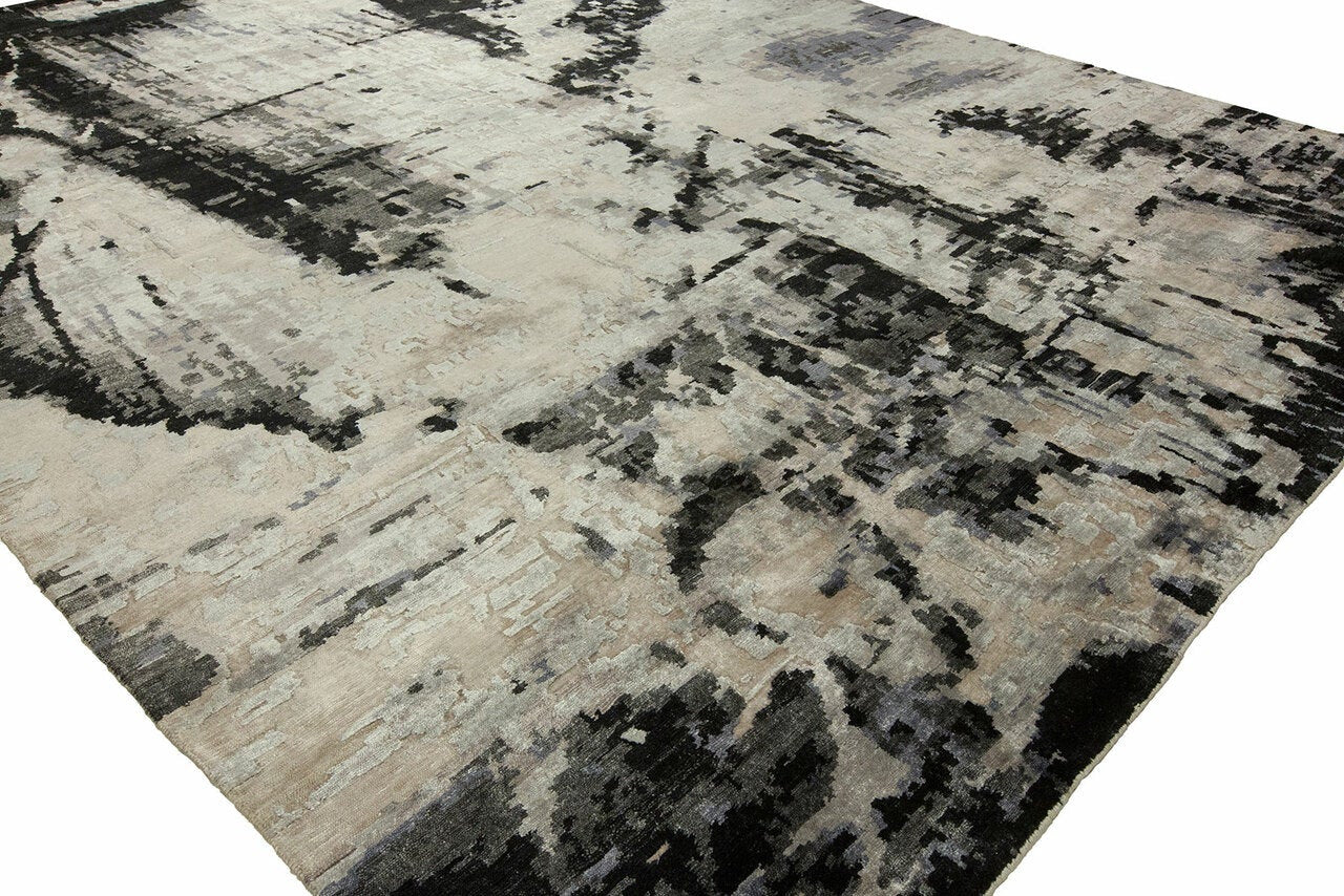 3' x 5' Modern Hand-Knotted Silk rug, Rug #JN0711
