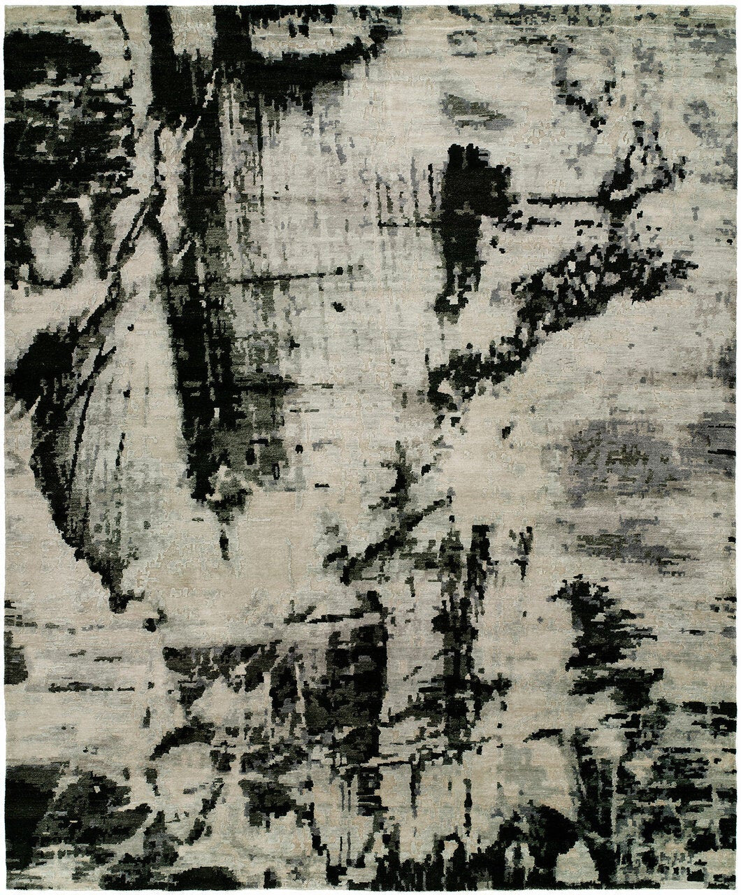 2' x 3' Modern Hand-Knotted Silk rug, Rug #JN0711