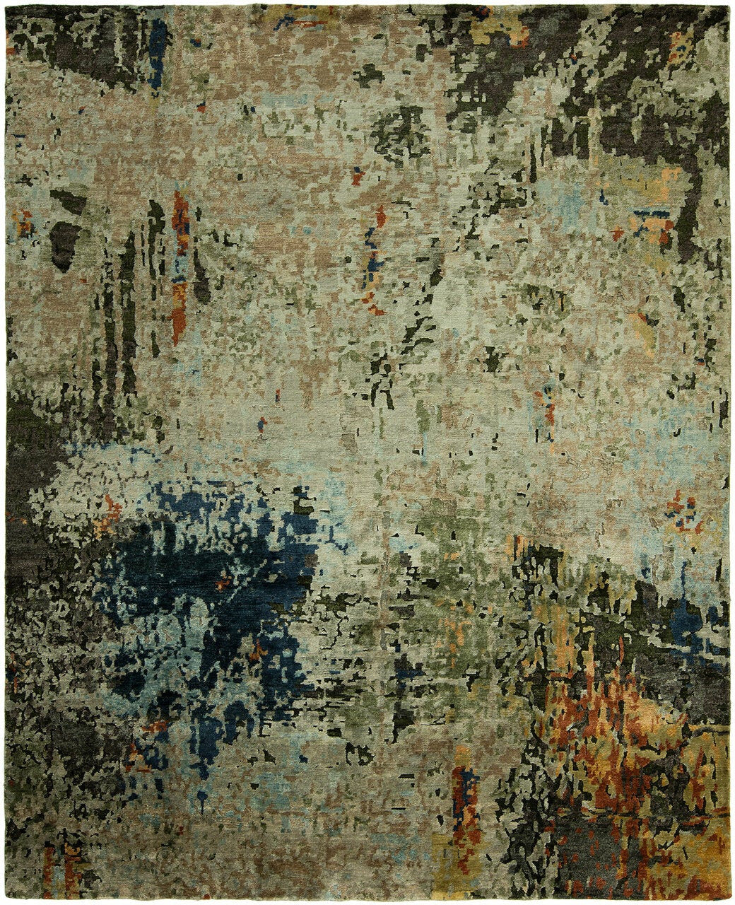 2' x 3' Modern Hand-Knotted Silk rug, Rug #JN0731