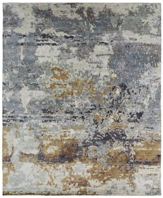 2' x 3' Modern Hand-Knotted Silk rug, Rug #JN0751