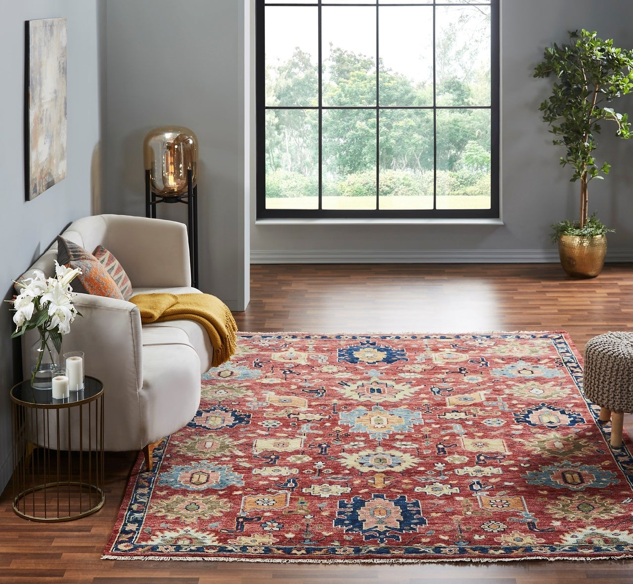 9' x 12' Oushak Hand-Knotted Wool rug, Rug #KN1911