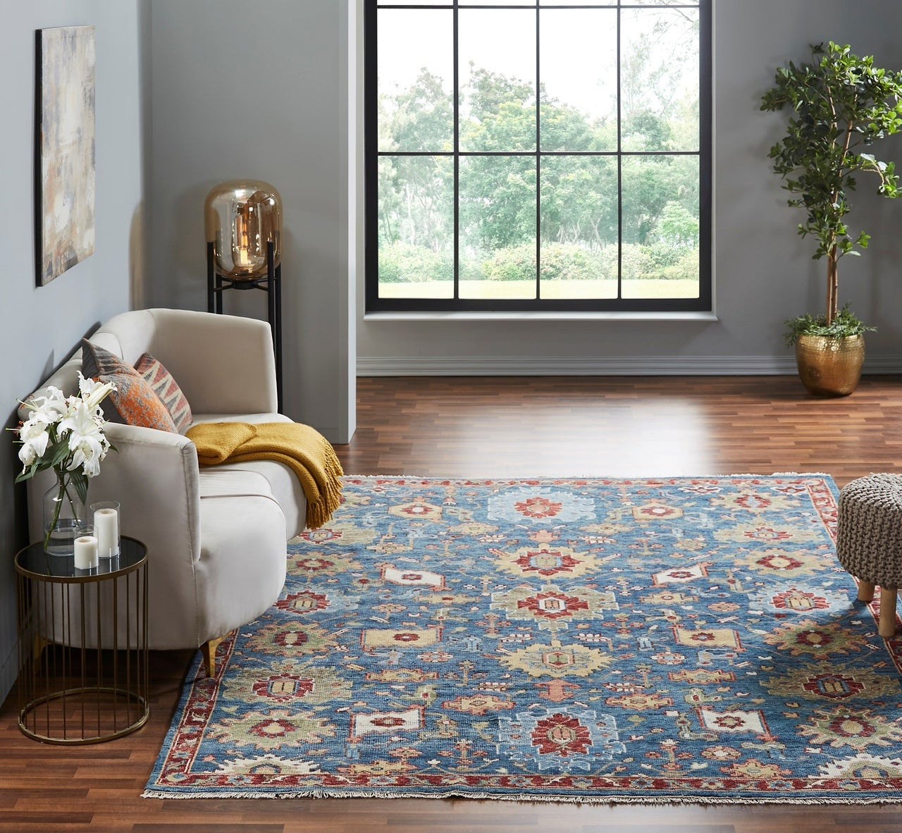 8' x 10' Oushak Hand-Knotted Wool rug, Rug #KN1921