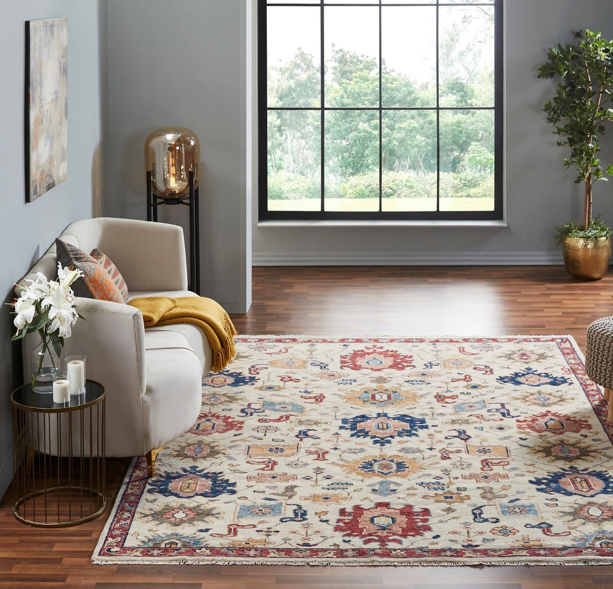 8' x 10' Oushak Hand-Knotted Wool rug, Rug #KN1951