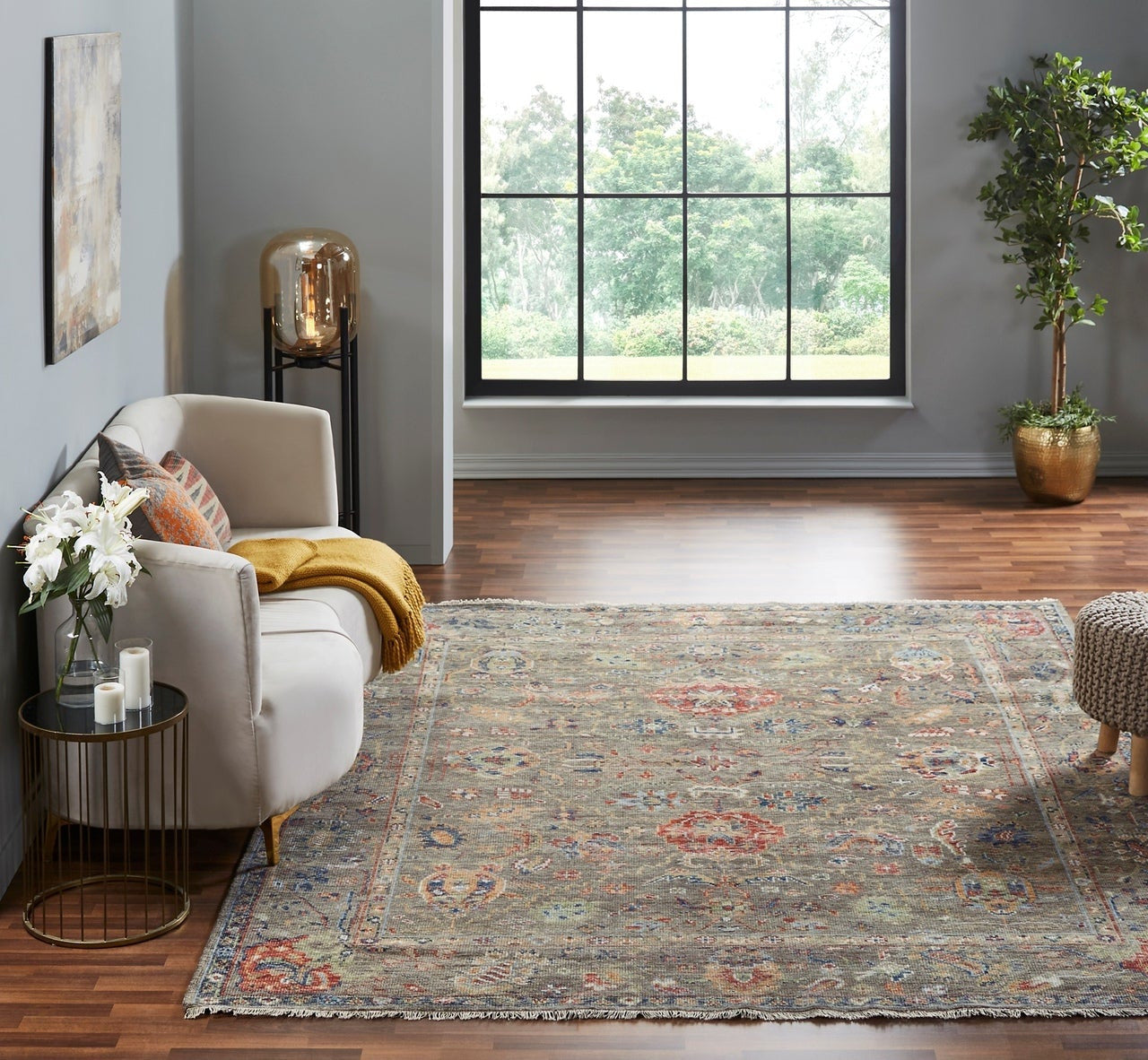 6' x 9' Oushak Hand-Knotted Wool rug, Rug #KN1971