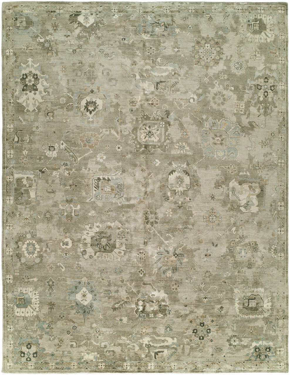 2' x 3' Transitional Hand-Knotted Silk rug, Rug #ML1681